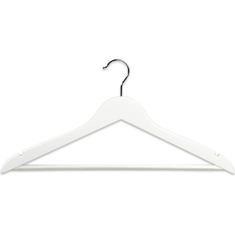 Lot de 12, Matériau : Bois de Lotus avec Peinture antidérapante, métal, Dimensions : 44,5 cm de Large, Couleur : Blanc  67148 (1/4)