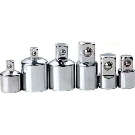 Jeu de clés à douilles 6 pces Adaptateur Set 1/4 3/8 1/2 à 3/4 pouces Outils L&H-- (1/5)