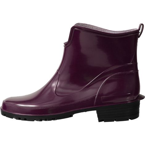 Ladeheid Bottes en Caoutchouc pour Femmes Courtes Bottines Imperméables Bottes de Pluie Élégantes et Confortables LA-930 (Bordeaux/Noir, 42 EU)