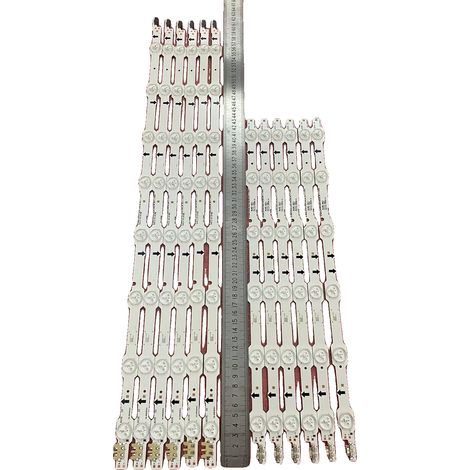Tira de LED de 1025 mm de longitud, 14 LED (3 V), kit de 12 piezas, compatible con los modelos de TV UN50HU7000G y UE50HU6900F. (1/5)