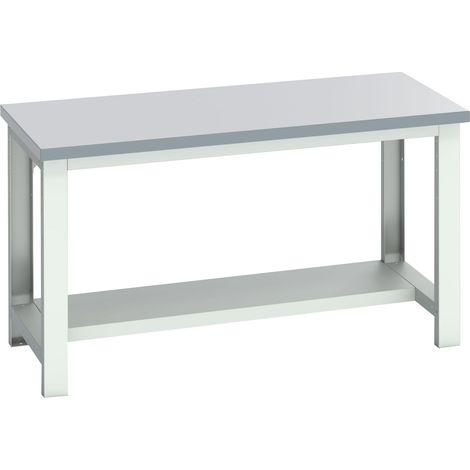 Bott 41003654.16V Cubio Bench with Half Shelf, ESD Laminate Clad Top 1500 x 750mm