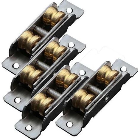 4 pièces poulie de fenêtre Push-Pull réglage de l'équilibre Roue d'angle Concave Double Roue Portes coulissantes poulie de fenêtre (1/5)