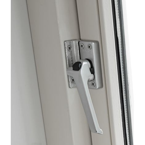 AXA Fensterverriegelung - Modell 3308 - Fenstergriff - per Knopfdruck abschließbar - nach außen drehend (rechts) - Aluminium (1/5)