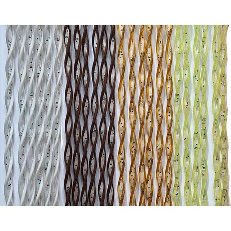 1PZ TENDA ELICOIDALE 'LUNA' cm. 125 x 230 - marron.op./traspar.