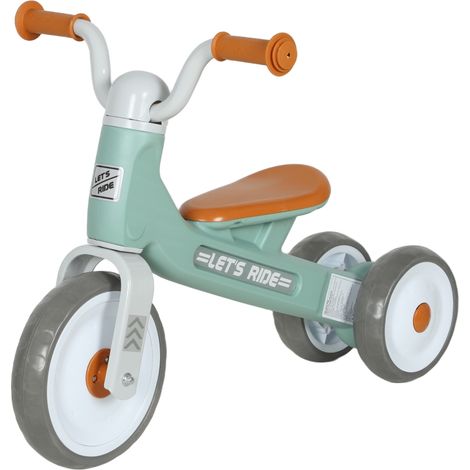 Vélo d’équilibre pour tout-petits sans pédale, vert, pour maison et usage quotidien, 3 roues silencieuses pour les 12 à 36 mois Garçons et s