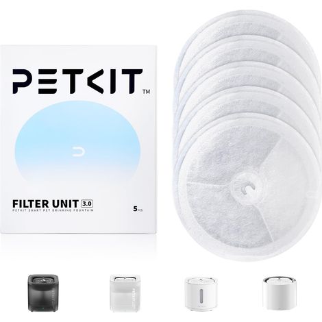 Gefilterter Wasserspender für Katzen und Hunde, 5-teiliges Filterelement, Wasserfilter für EVERSWEET 2.0, 3.0 und CYBERTAIL, 0,25 kg, CE-Kennzeichnung (1/5)