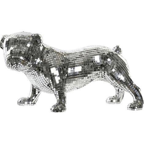 Sculpture chien effet miroir pour élégance intérieure - Argent effet miroir (1/3)