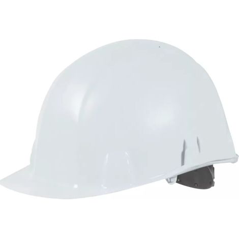 Casque de chantier Brennus - Auboueix - Sans aérations - Blanc