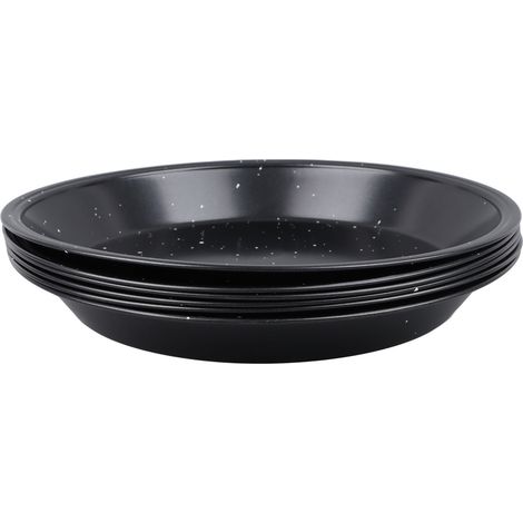 Lot de 6 moules ronds à pâtisserie 23 cm antiadhésifs en acier carbone - Plaques à gâteau et pizza (1/5)