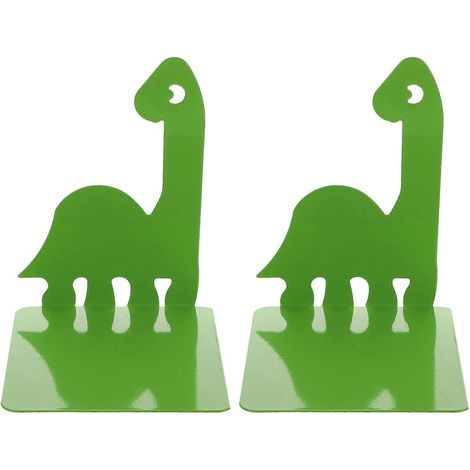 Organiseur de bureau en métal en forme de dinosaure, idéal pour la salle de classe, rangement pour magazines, 15 x 12,5 x 11,5 cm, 1 paire (1/5)