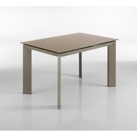 Tavolo allungabile in metallo tortora cm. H.76 x L.80 x P.120 (1/5)