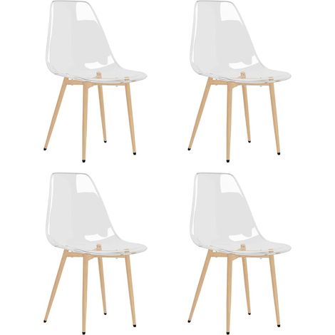 Maison Exclusive - Sedie da Pranzo 4 pz Trasparenti in PET (1/5)