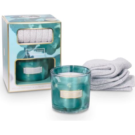 Coffret cadeau bougie apaisement et paire de chaussettes (1/3)