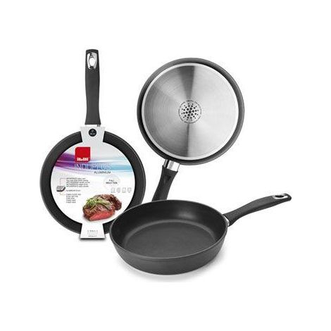 FPLUS sarten induplus ibili de 30 , Sartén de aluminio fundido apta para todo tipo de placas incluida la inducción. Mango de baquelita con embellecedor de acero inoxidable

Diametr