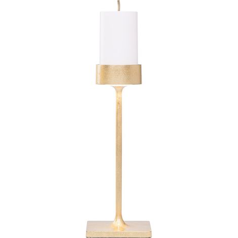 Perpetua Lampada da tavolo midi senza fili, struttura in alluminio Nero Opaco e finitura interna in Foglia Oro, modulo LED professionale ricaricabile