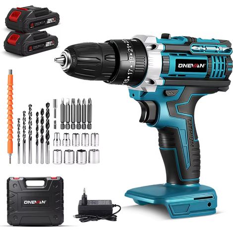 Perceuse-visseuse à percussion sans fil 18V compatible Makita, 25+3 réglages de couple, outil multifonction (1/5)