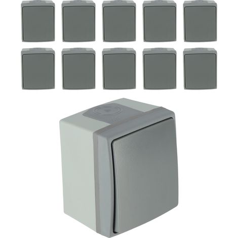 Lot de 10 interrupteur va-et-vient - Protection IP55 (1/3)