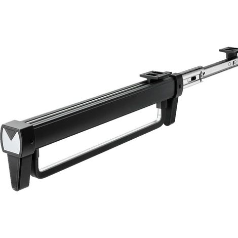 Porte-pantalons coulissant de 26 cm, rail coulissant pour placard, idéal pour les petits placards et les espaces de rangement, organise les vêtements et les pantalons. (1/5)