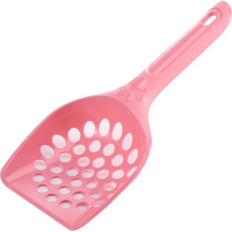 2 paquets de pelle à litière pour chat, pelle à excréments de chat, fournitures de nettoyage pour animaux de compagnie（Rose [gros trou]） (1/5)