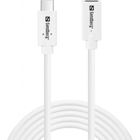 Câble d'extension USB-C mâle-femelle Sandberg, USB 3.1, 100 W, 2 m, 136-55