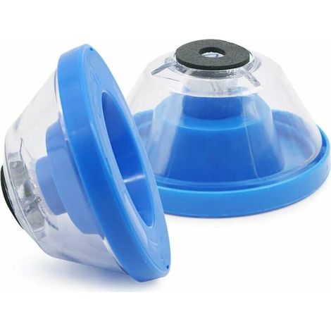 Lot de 2 collects de poussière pour marteau électrique et perceuse - En forme de bol - Bleu - Pour forets de 4 à 10 mm--Lefou (1/5)