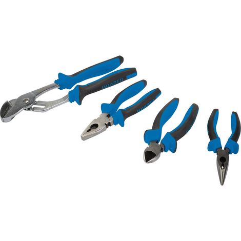 Draper 4-Piece Soft Grip Pliers Set (Model 81147) with Ergonomic Handles for Comfortable and Precise Tool Use (1/5)