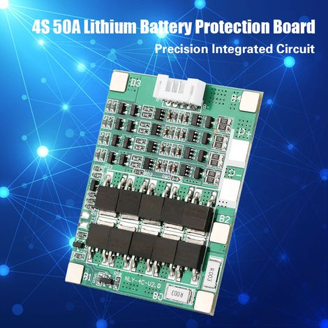 Carte de protection pour batterie lithium 4S 50A, carte PCB BMS pour cellules Li-ion 3,7 V (1/5)