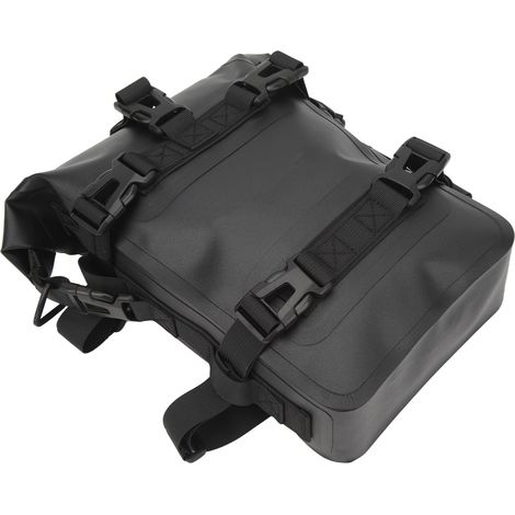 Sacoche de protection de guidon moto 4L étanche à fixation rapide, universelle, sacoche arrière, sacoche latérale pour voyage, noire (1/5)