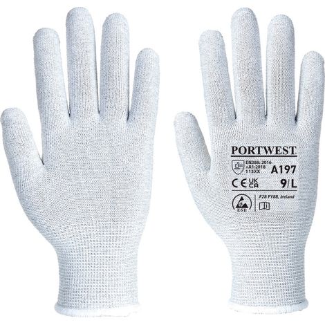 Antistatische Handschuhe Grau S - Größe 7 (1/2)