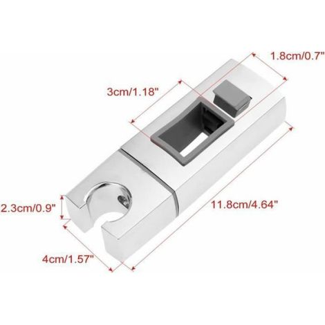 Support de pommeau de douche coulissant pour rectangle de 15 x 30 mm, support de douche à main carré remplaçable FLEXIBLE DE DOUCHE (1/4)