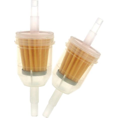 10 filtres à carburant en ligne 1/4 pouce x 5/16 pouce pour petits moteurs Kawasaki Kohler (avec anneau en acier)