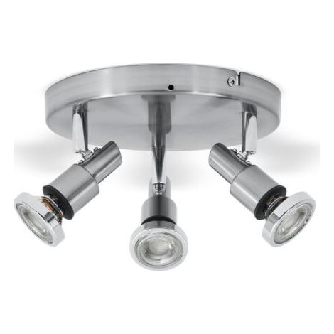 Plafonnier LED 3 spots éclairage plafond salle de bain IP44 spot luminaire plafond (1/5)