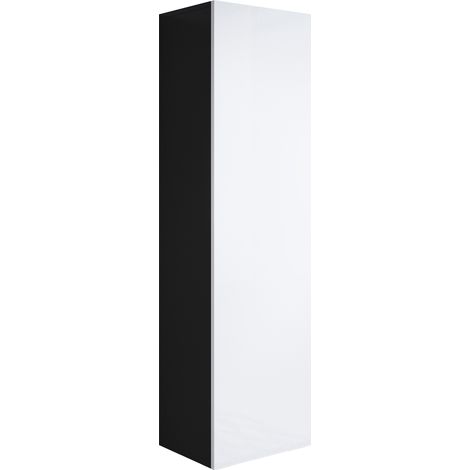 Armoire de rangement 1 porte – Dimensions 40 x 167 x 29 cm – Finition mélamine brillante – Système d'ouverture push-click – 4 compartiments – Lettiemobili