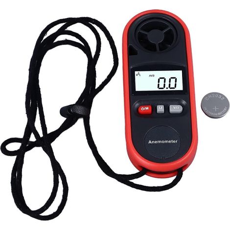 Anémomètre numérique portatif, débitmètre d'air, adapté aux systèmes CVC domestiques, plage de mesure de température de 14℉ à 113℉. (1/5)