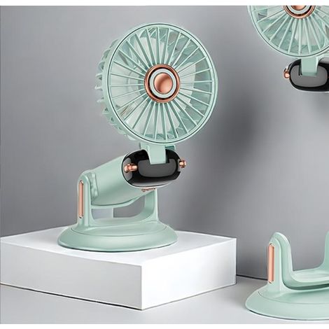 Mini ventilateur (vert), petit ventilateur USB portable, 5000 mAh, ventilateur portable (1/5)