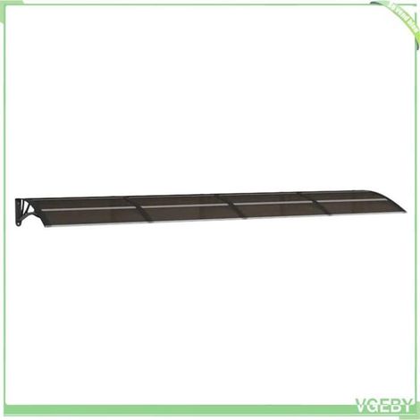 Auvent de porte - FAFEICY - 153593 - Noir - 350 x 75 cm - Polycarbonate (1/5)