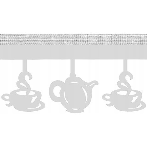 KAWA Café GLAMUR Küchenvorhang 60x30
