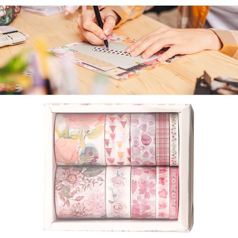 10 rouleaux de ruban adhésif décoratif à motifs floraux pour manuels scolaires, à faire soi-même (1/5)