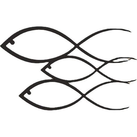 Décoration Murale en Métal poissons,Tenture Murale Décor Silhouette Art pour Maison Chambre Salon Bureau (1/4)