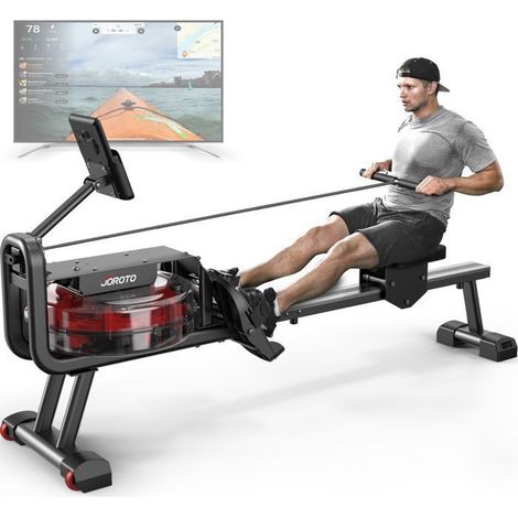 JOROTO MR23 Wasser-Rudergerät 14L Wassertank 12 vergrößerte Klingen mit LCD-Bildschirm, Telefonhalter, Bluetooth-Verbindung und App
