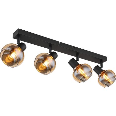 Globo - foco - Tokki - negro - vidrio metal - lámpara de vidrio (1/5)