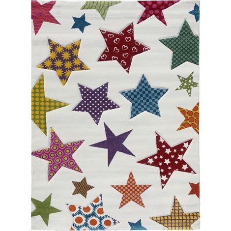 Tapis enfant tissé 60x110 crème rectangle LYN8 IGALAR (1/5)