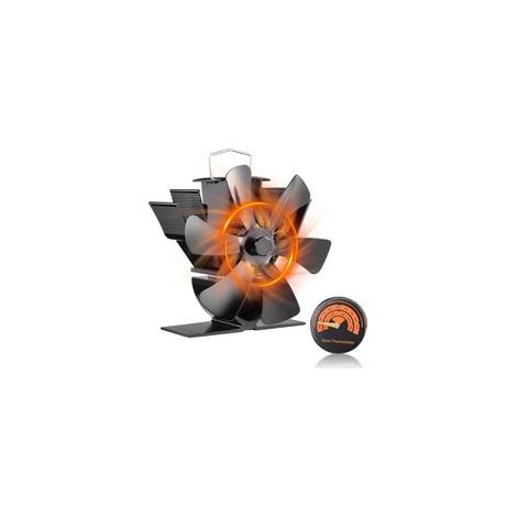 Mini Ventilateur Poele à Bois 6 Pales ventilateur silencieux pour la circulation de la chaleur/ventilateur de brûleur à bois/brûleur à bois Eco Fire Fan