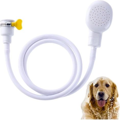 Tuyau de pulvérisation d'évier en caoutchouc, fixation de tuyau d'évier portable pour robinet de douche, pommeau de douche, pulvérisateur de shampooing pour chien, lavage des cheveux, clip de (1/4)