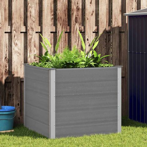 Garten-Hochbeet WPC 100x100x91 cm Grau