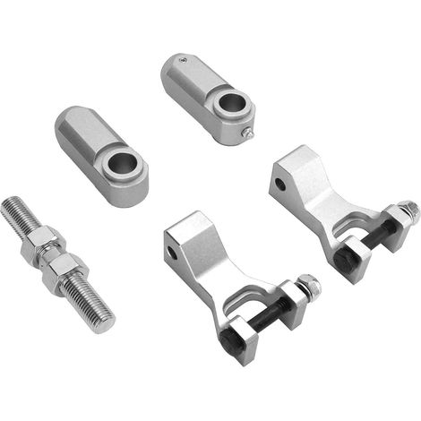 5-teiliger Tieferlegungssatz aus Aluminium für Yamaha Raptor 350, 660 und 700 (vorne/hinten), silberfarben getönt, Tieferlegung, ATV-Ersatzteil (1/5)