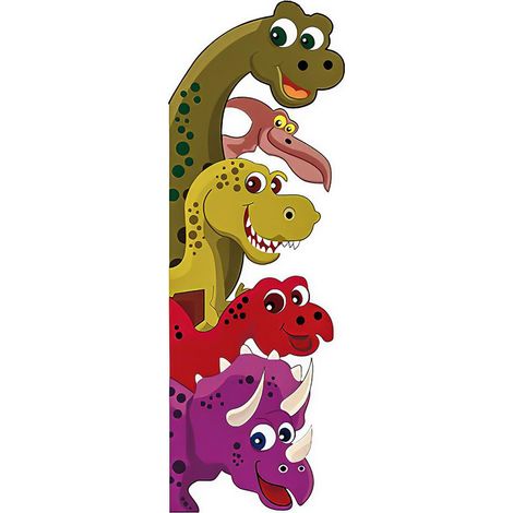Adorables stickers muraux dinosaures pour la décoration du salon et de la chambre d'enfant (orientés vers la droite) (1/3)