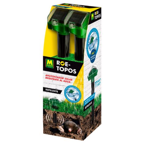 Repellente impermeabile per talpe solare per talpe 2 pz. roe 231644 masso