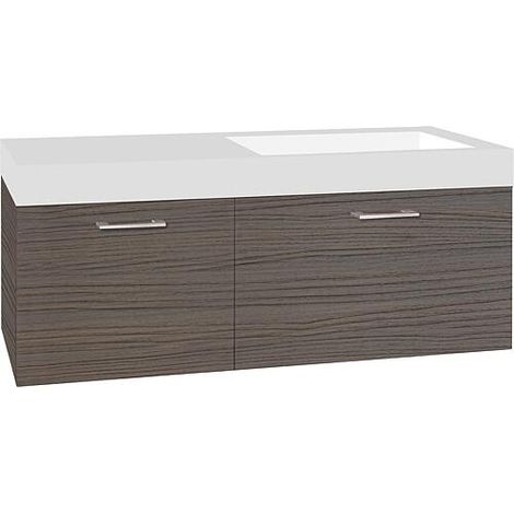 Meuble sous-vasque+Fonte minérale EMPI, chêne Thea, 2 tiroirs, 1205x534x508mm