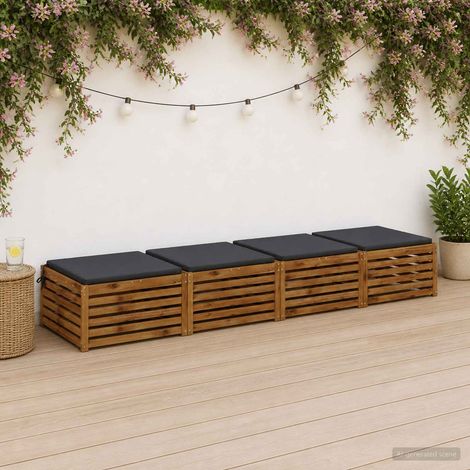 vidaXL 4-Piece Seat Cushions SOEST 4 pcs 100% Polyester Anthracite (1/5)